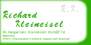 richard kleineisel business card